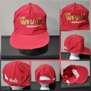 VTG Only Winston Has It Cigarette‎ Promo The Wrap Mens Red Snapback Hat Cap